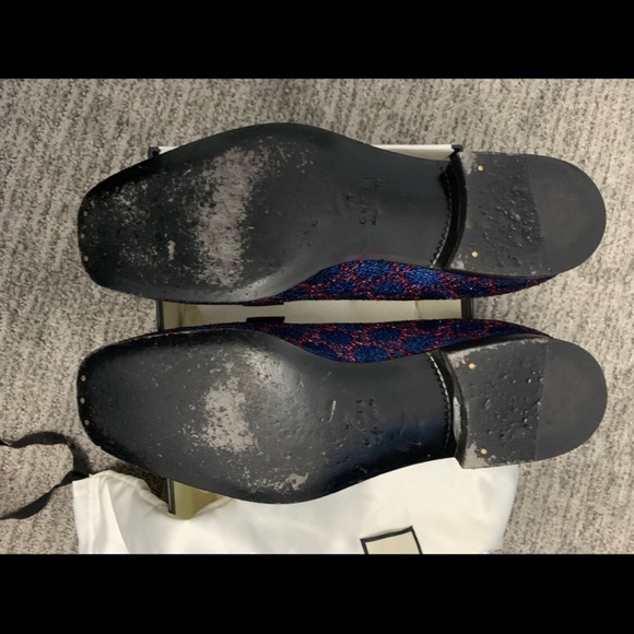 Gucci Blue and Red Loafers - Picture 7 of 8